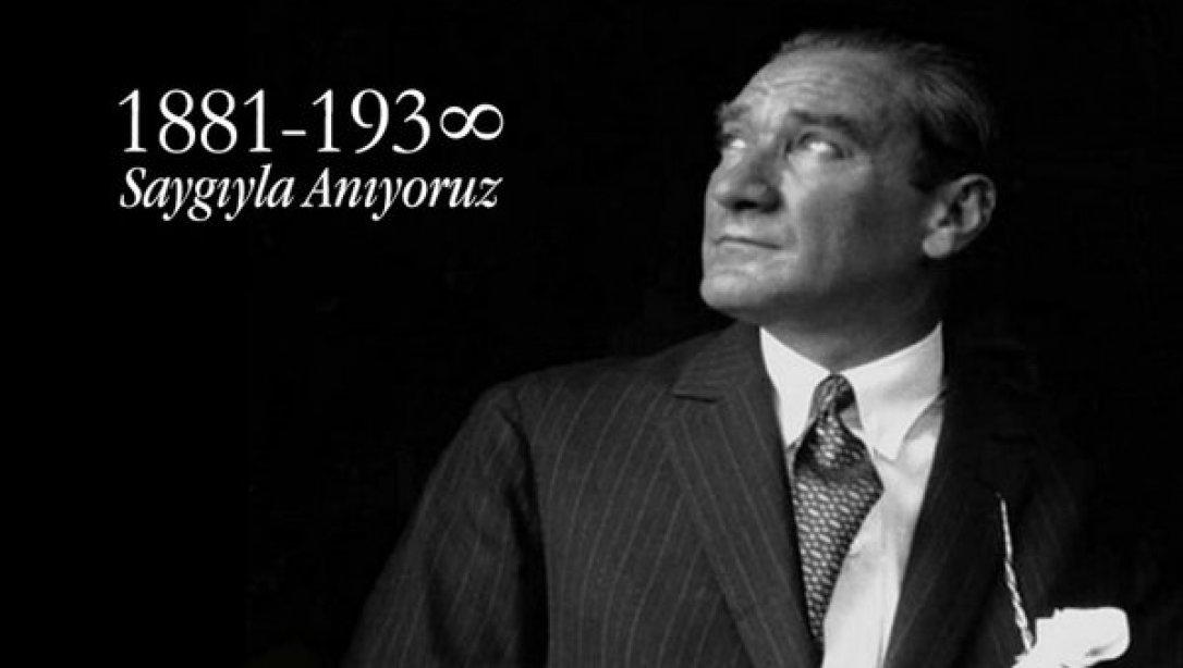 10 Kasım Atatürk'ü Anma Günü Mesajı